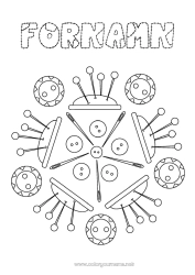 Gratis färgläggning Mandala Sömnad