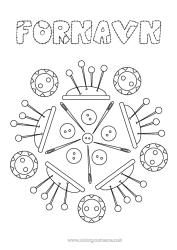 Gratis fargelegging Mandala Søm