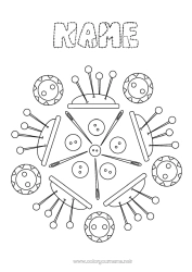 Free coloring Mandala Sewing