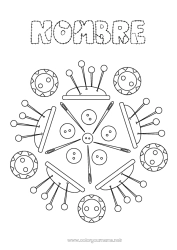 Colorear gratis Mandala Costura