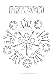 Coloriage gratuit Mandala Couture