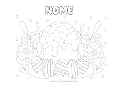 Disegno gratuito Torta Uova di Pasqua Pasqua