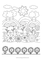 Dessin gratuit Fleurs Printemps Soleil