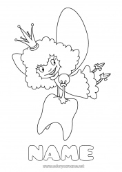 Free coloring Milk tooth Tooth fairy Tooth Fairy