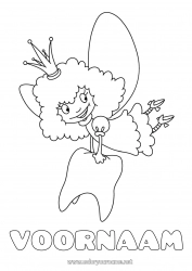 Gratis tekening Melktand Tandmuis Tandenfee