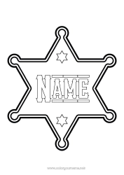 Free drawing Stars Far West Policeman