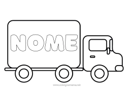 Desenho grátis Caminhão Veículos Desenhos para colorir fáceis Camions et véhicules utilitaires