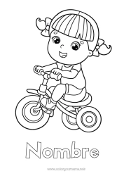 Dibujo libre Chica Vehículos Bicicleta Juegos y juguetes Vehículos de dos ruedas