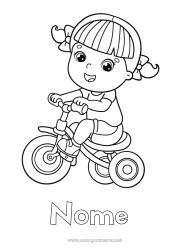 Desenho grátis Menina Veículos Bicicleta Jogos e brinquedos Veículos de duas rodas