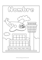 Dibujo libre Avión Vehículos Vehículos aéreos Aeropuerto