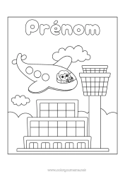 Dessin gratuit Avion Véhicules Véhicules aériens Aéroport