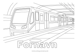 Gratis farvelægning Køretøjer Tog Jordbaserede offentlig transport Metro Station