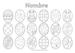 Colorear gratis Actividades para niños Animales Huevos de Pascua