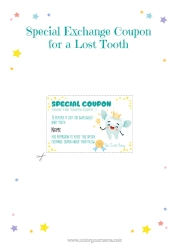 Colouring to customise Milk Tooth Tooth Fairy Mail From The Tooth Fairy God