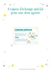 Coloriage à personnaliser Dent de lait Fée des dents Courrier de la Fée des dents Dieu