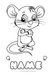 Colouring to customise Milk Tooth Little Mouse