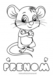 Coloriage gratuit Dent de lait Petite Souris