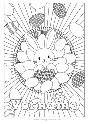 Kostenlose Zeichnung Hase Ostereier Ostern Komplexe Ausmalbilder Waldtiere