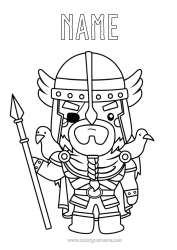 Colouring to customise Viking History Norse Mythology God