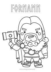 Gratis färgläggning Viking Historia Nordisk mytologi Gud