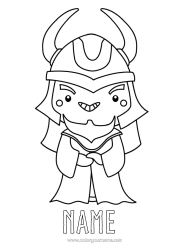 Colouring to customise Viking History Norse Mythology God