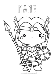 Free coloring Viking History Woman Norse Mythology God