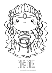 Desenho grátis Viking História Mulher Mitologia Nórdica Deus
