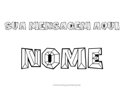 Desenho para personalizar Nome decorado História Pré-história Pedra