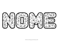 Disegno gratuito Nome decorato Forme geometriche Mosaici