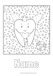 Free colouring Milk tooth Little Mouse Tooth Fairy