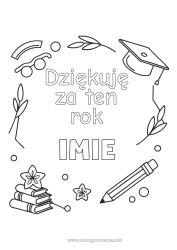 Kolorowanka za darmo Nauczycielka/Nauczyciel Niania Trener, coach Dziękuję Zawody i nagrody Zawody w edukacji