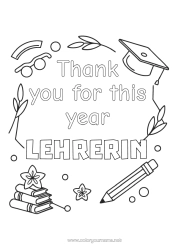 Kostenlose Malvorlage Lehrer/Lehrerin Kindermädchen Trainer Danke Wettbewerbe und Belohnungen Büroberufe