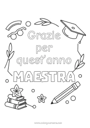 Colorazione gratuita Insegnante Tata Allenatore Grazie Competizioni e premi Mestieri dell'educazione