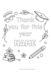 Coloring to customize Teacher Nanny Coach Thank you Competitions and Rewards Education Professions