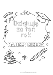Kolorowanka za darmo Nauczycielka/Nauczyciel Niania Trener, coach Dziękuję Zawody i nagrody Zawody w edukacji