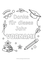 Malvorlage anpassen Lehrer/Lehrerin Kindermädchen Trainer Danke Wettbewerbe und Belohnungen Büroberufe