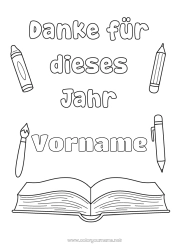 Kostenlose Malvorlage Lehrer/Lehrerin Kindermädchen Buch Lesen Trainer Danke Wettbewerbe und Belohnungen Büroberufe