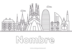 Dibujo libre España Paisaje urbano Monument Barcelona Ciudad del mundo
