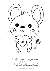 Colouring to customise Milk Tooth Little Mouse Tooth Fairy