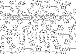 Disegno gratuito Fiori Primavera Nome decorato Sfondo decorativo