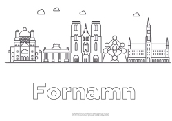 Gratis färgläggning Belgien Monument Världens stad