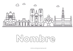 Colorear para personalizar Bélgica Monument Ciudad del mundo