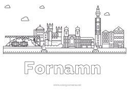 Gratis färgläggning Monument Portugal Världens stad