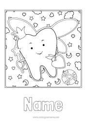Free colouring Milk tooth Little Mouse Tooth Fairy
