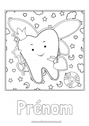 Coloriage gratuit Dent de lait Petite Souris Fée des dents