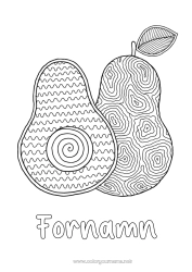 Gratis färgläggning Frukter Zentangle Advokat
