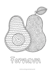 Gratis farvelægning Frugter Zentangle Advokat