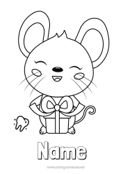 Colouring to customise Milk Tooth Little Mouse Tooth Fairy