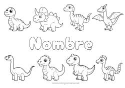 Dibujo libre Dinosaurios Tiranosaurio Triceratops Cartoon Estegosaurio
