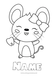Colouring to customise Milk Tooth Little Mouse Tooth Fairy